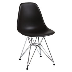 Vitra Eames DSR 43cm Side Chair Dark Grey / Chrome